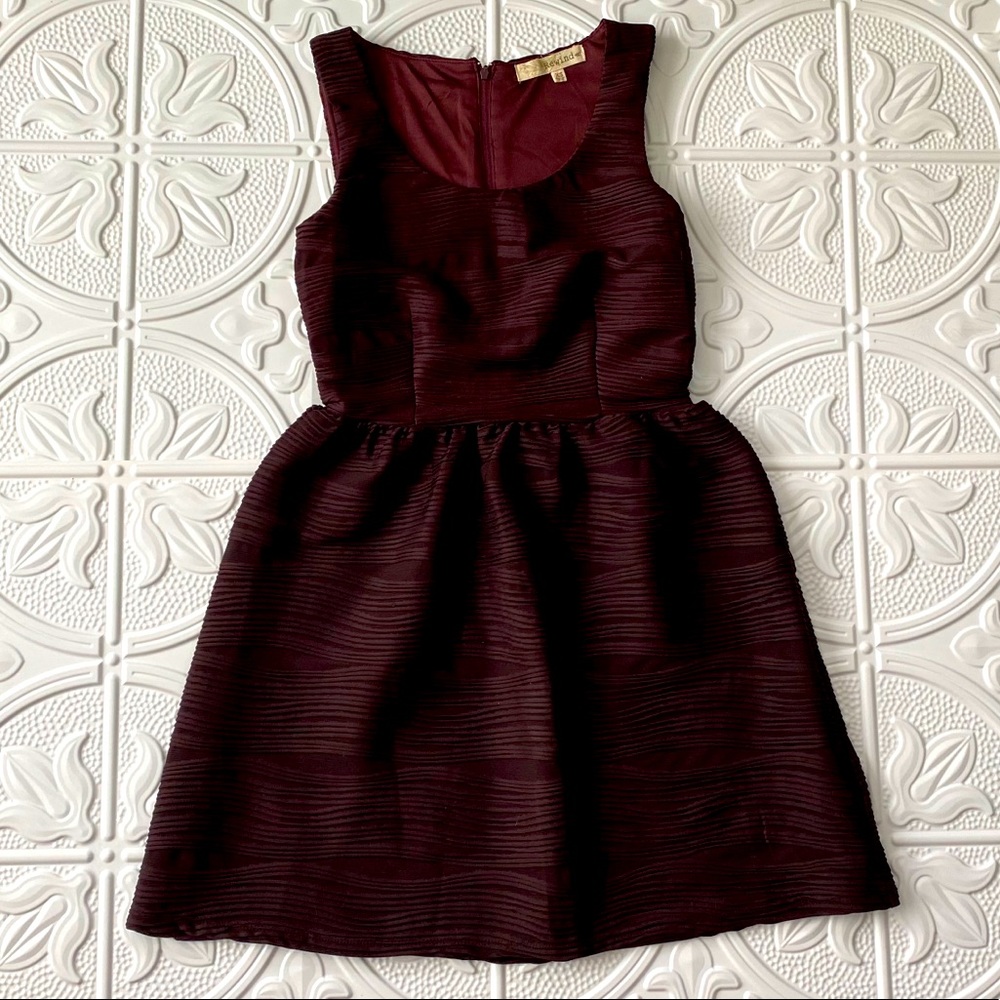 Maroon Textured Dress